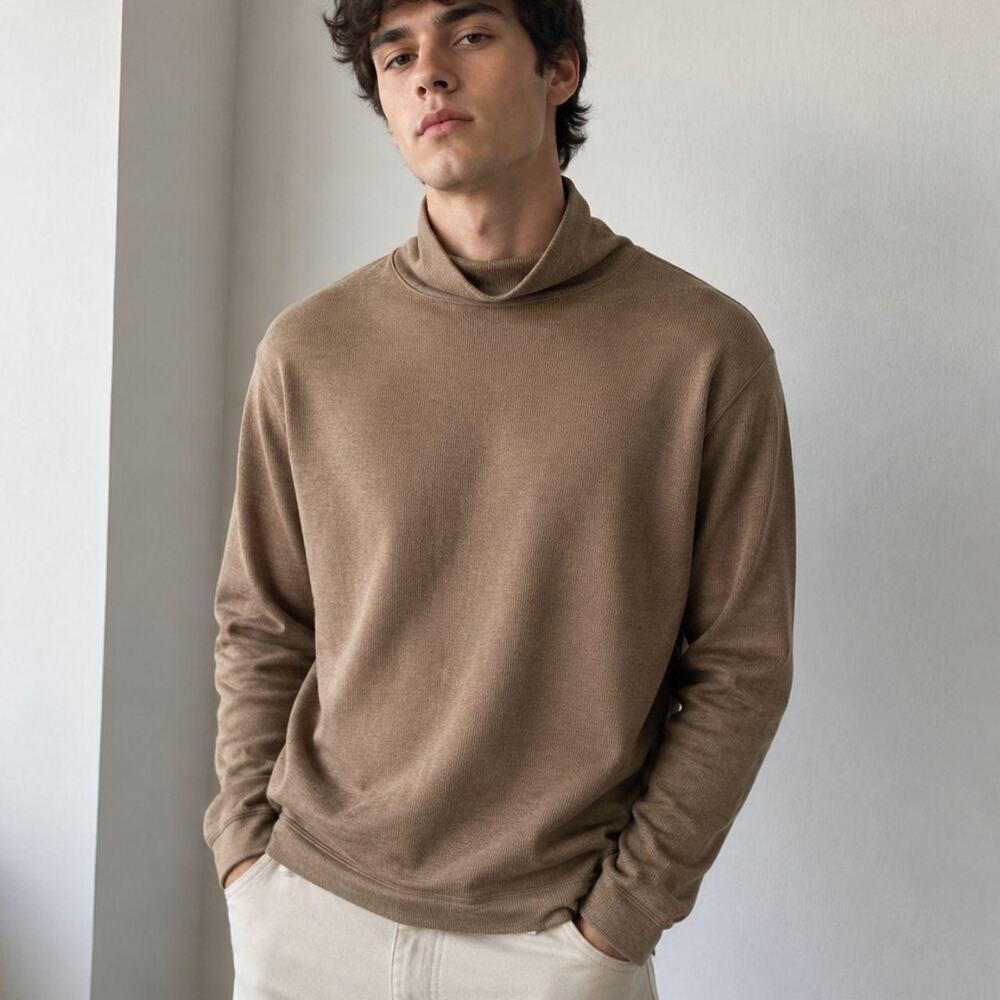 Banana republic ribbed mock neck